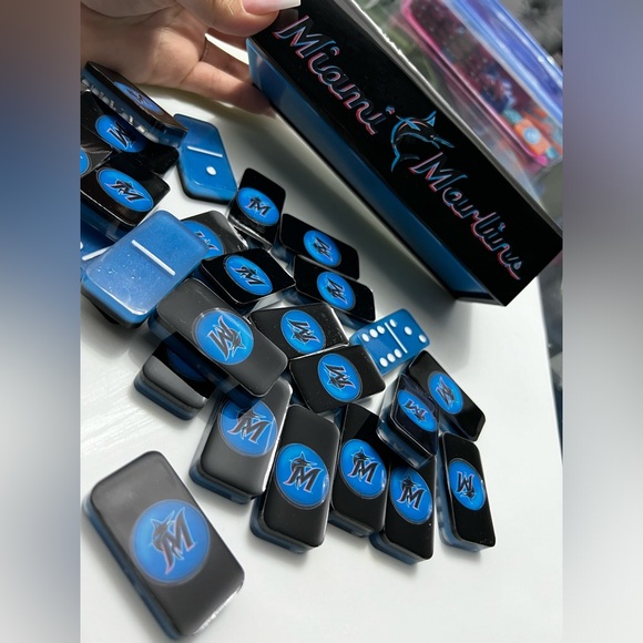 Miami Marlins Dominoes Set. READY NOW!